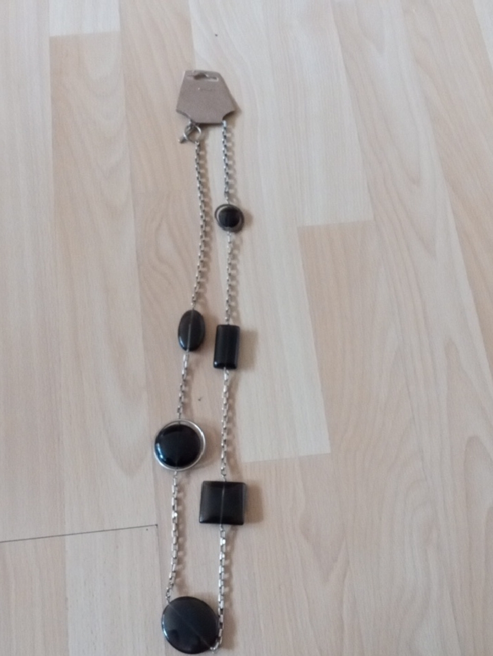 $1⃣▶dollars>>Classic Black Bead Long Necklace -vintage CLASSY